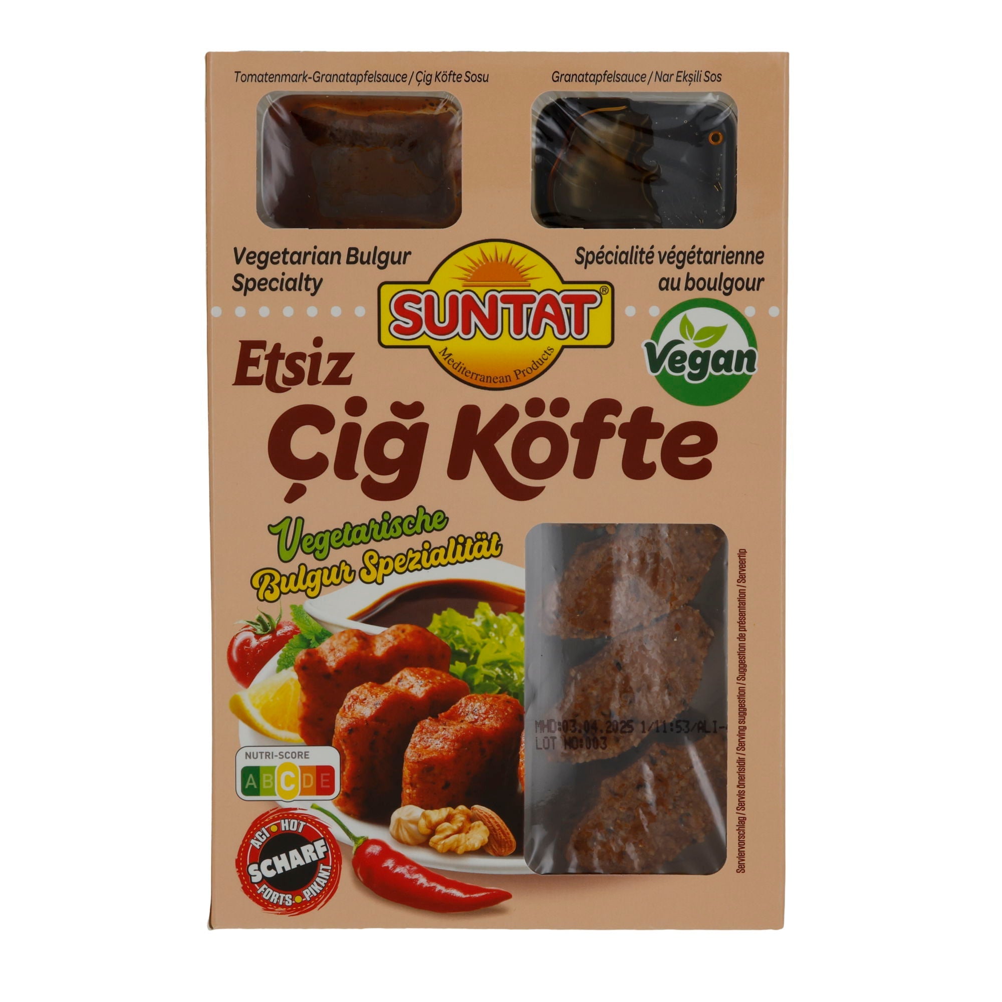 Bulgur-Spezialität Suntat Etsiz Çiğ Köfte | Vegetarisch | Bulgur-Spezialität | 380 g SUNTAT